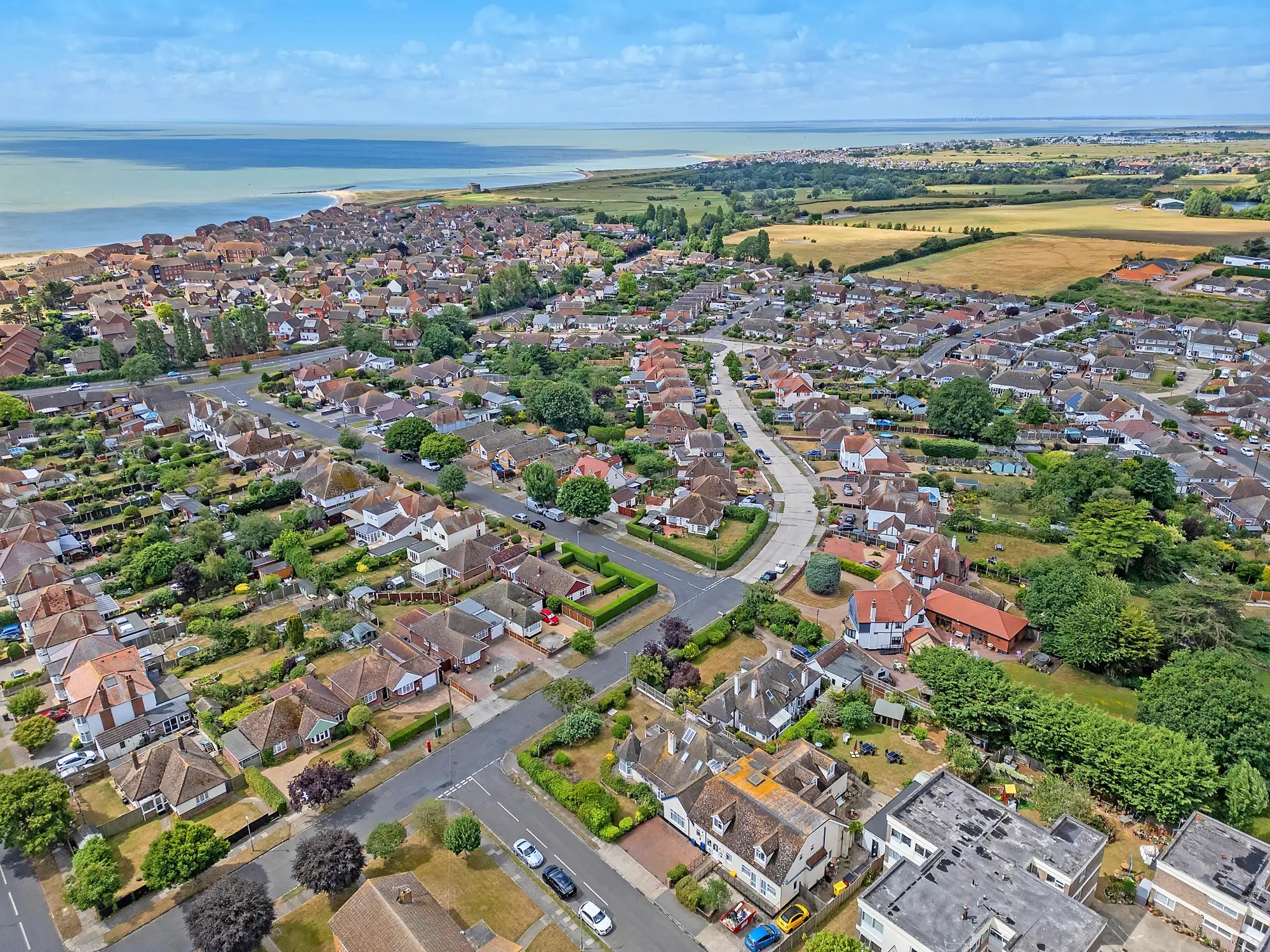 Aerial view of clacton-on-sea